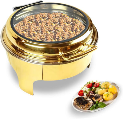 Gold Round Chafing Dish