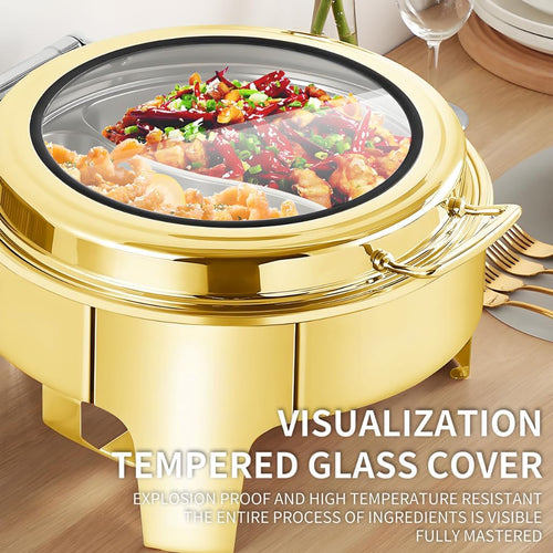 Gold Round Chafing Dish